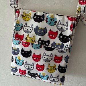 Cat Pop Art Adorable Crossbody Hipster Bag Adjustable Strap